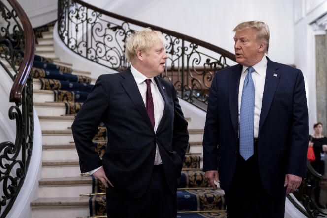 Le Premier ministre britannique Boris Johnson et le président Donald Trump lors du sommet du G7 à Biarritz, le 25 août 2019.