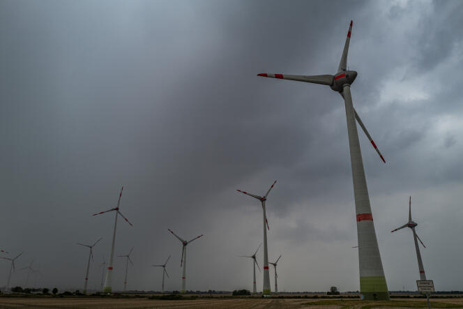 Le nombre de constructions nouvelles d’éoliennes a chuté en Allemagne en 2019 de 80 % par rapport à 2018. Ici, un champ près de Grapzow dans le nord-est du pays.