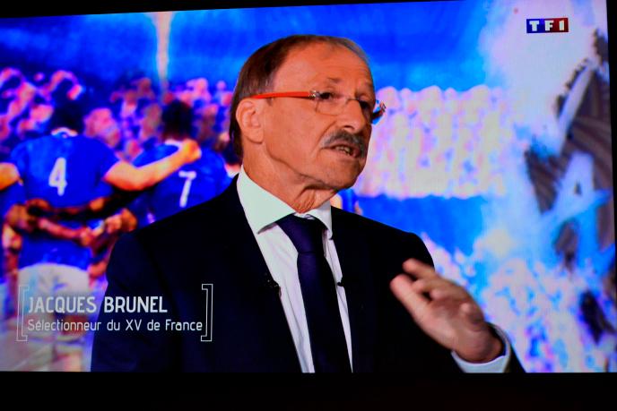 Rugby Jacques Brunel, dans les locaux de TF1, lundi 2 septembre.