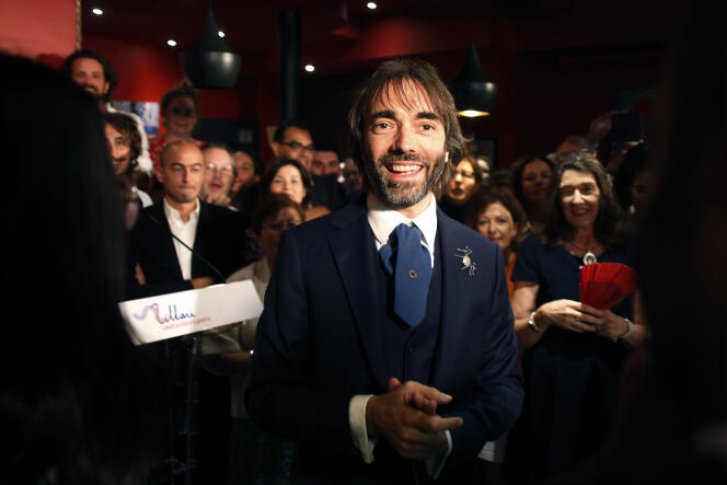 Cédric Villani lors de l’annonce de sa candidature à la mairie de Paris, le 4 septembre.