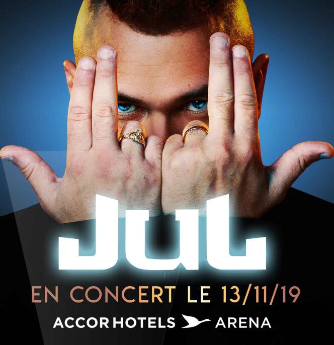 Affiche du concert de Jul à l’AccorHotels Arena.