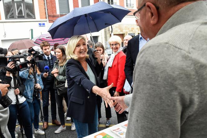 Marine Le Pen à Hénin-Baumont (Pas-de-Calais), le 8 septembre.