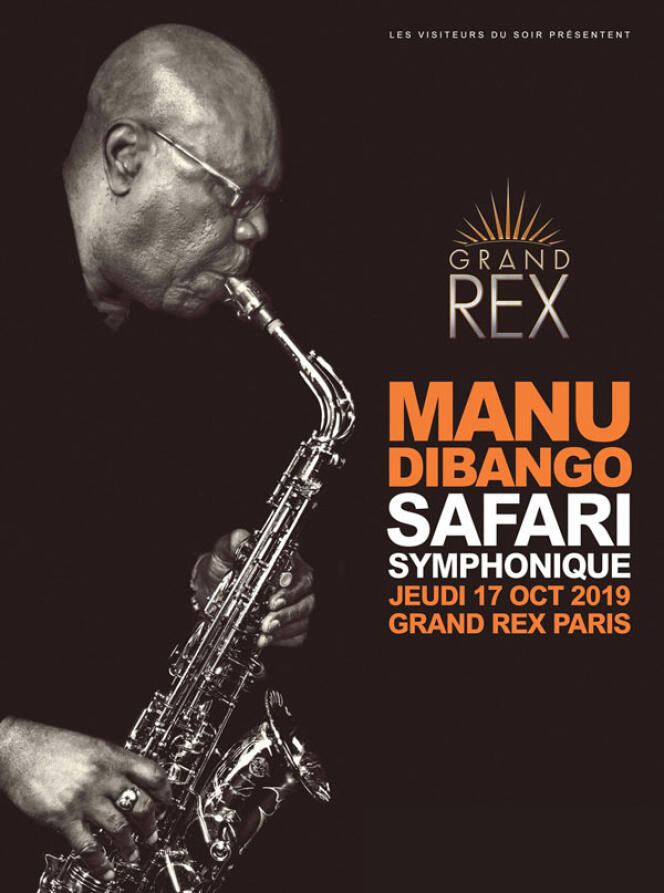 Affiche du concertt « Safari symphonique », de Manu Dibango.