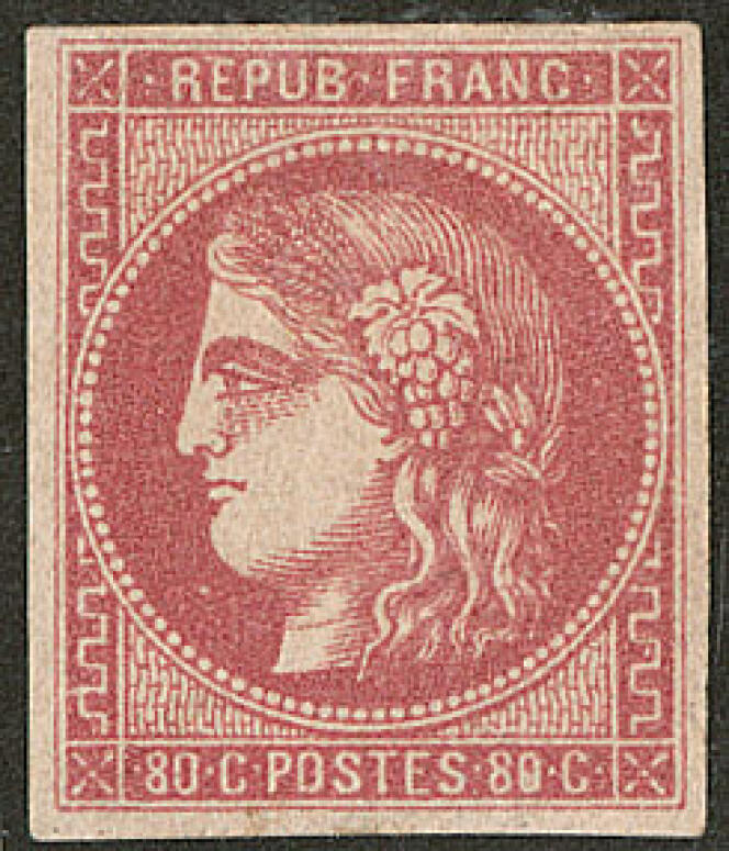 Variété d’impression pour ce timbre, « 88 » au lieu de « 80 » dans le coin droit: prix de départ 2 000 euros.
