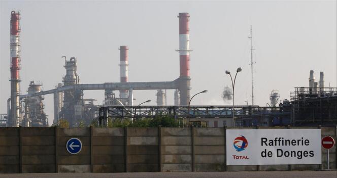 La raffinerie Total de Donges en 2010.