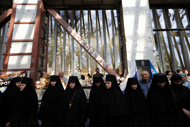 Commémoration du drame de la prise d’otage de l’école de Beslan, en Russie, le 3 septembre.