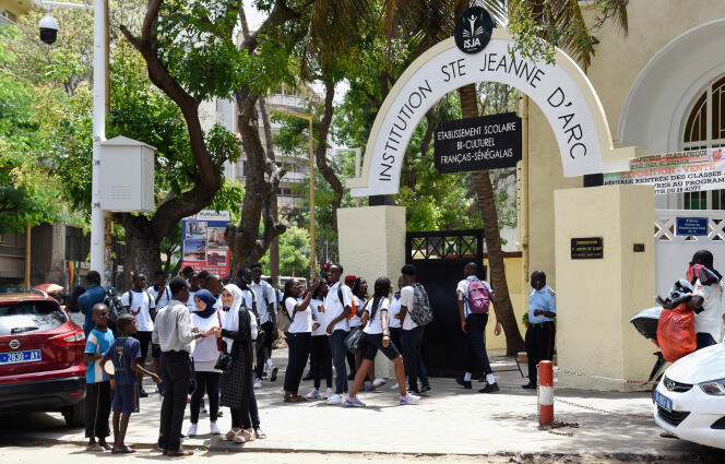 L’Institution Sainte-Jeanne-d’Arc (ISJA) de Dakar lors de la rentrée scolaire, le 3 septembre 2019.