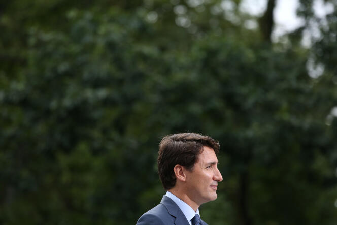 Justin Trudeau lors d’une conférence de presse à Ottawa le 11 septembre 2019.