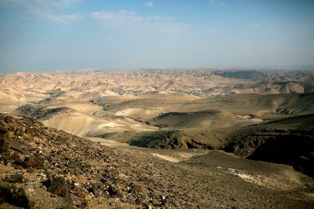 Une vue de la ville d’Arad depuis l’observatoire de Moav, dans le grand sud d’Israël, le 8 septembre.