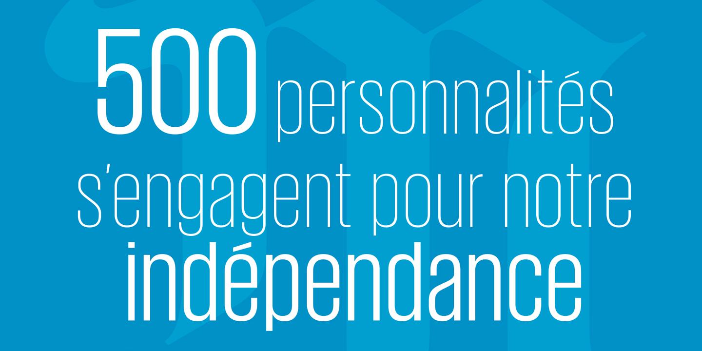 Plus de 500 personnalités s’engagent pour l’indépendance du « Monde »