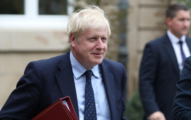 Le premier ministre britannique Boris Johnson, au Luxembourg, le 16 septembre.