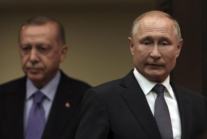 Le président turc Recep Tayyip Erdogan et son homologue russe Vladimir Poutine, le 16 septembre à Ankara.