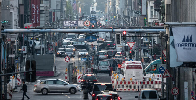 La Friedrichstrasse, l’une des artères principales de Berlin, en octobre 2018.