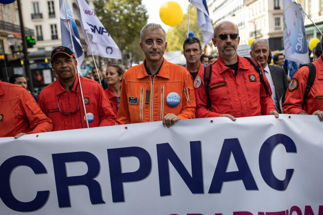 Philippe Perrin, président du Syndicat national du personnel navigant de l’aéronautique civile, à Paris, le 16 septembre à Paris.