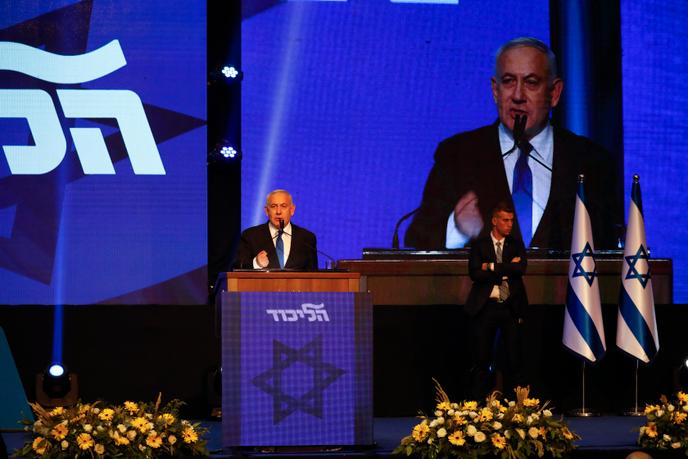 Le premier ministre, Benyamin Nétanyahou, à Tel-Aviv, mercredi 18 septembre.