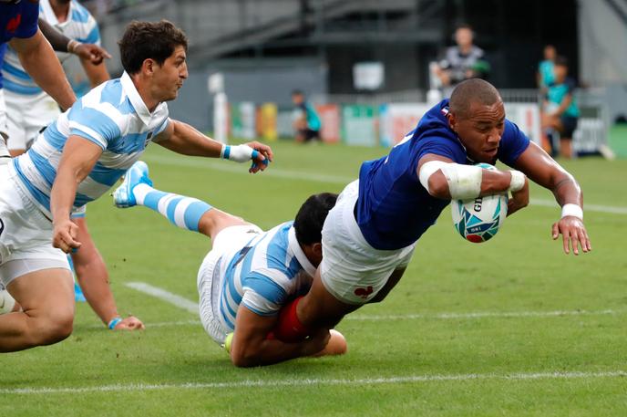 Rugby Gaël Fickou a inscrit le premier essai français face à l’Argentine, samedi 21 septembre, à Tokyo.