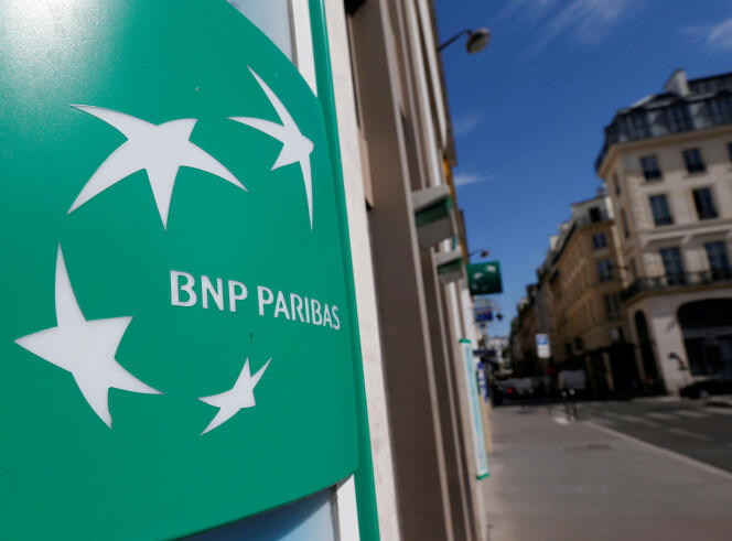 Le logo de la banque BNP Paribas à Paris, le 6 août 2018.