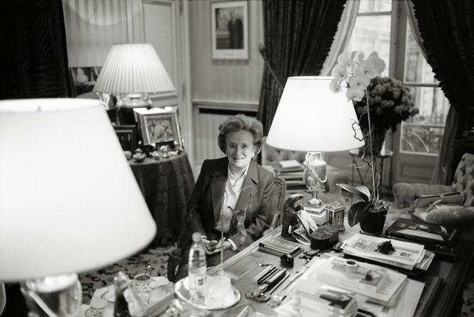 Bernadette Chirac, dans son bureau à l’Elysée, en mai 2004.