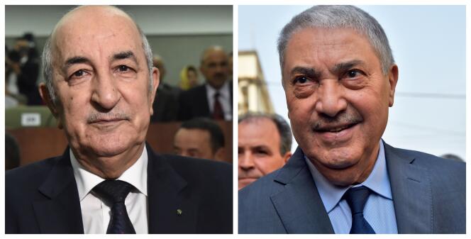 Les anciens premiers ministres algériens Abdelmadjid Tebboune (gauche) et Ali Benflis.