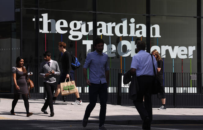 Le siège du « Guardian », à Londres, le 20 août 2013.