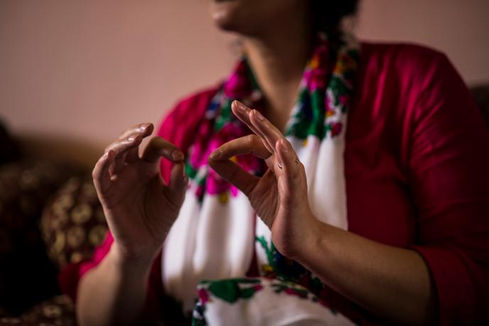 Selay Ghaffar, porte-parole du Parti de la solidarité d’Afghanistan, dans le bureau de son parti, le 17 août.