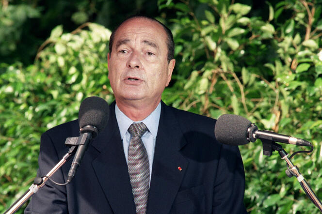 Jacques Chirac, lors d’une commémoration de la rafle du Vel’d’Hiv le 16 juillet 1995.