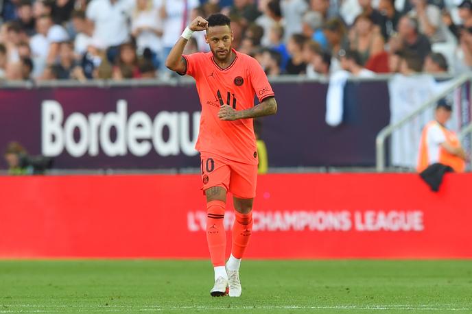 Rugby Neymar, après son but contre Bordeaux, le 28 septembre.