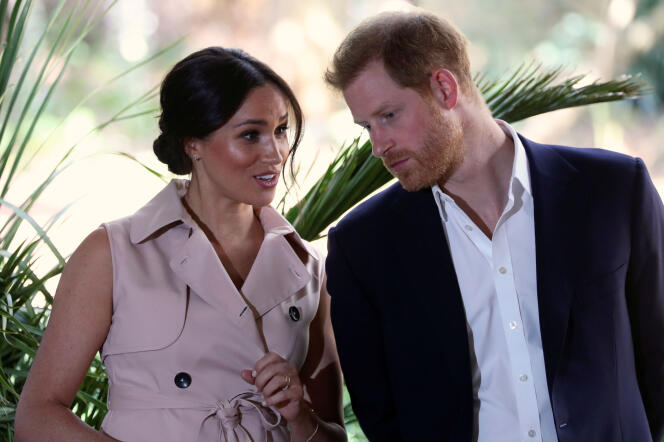 Le prince Harry et son épouse Meghan, duc et duchesse de Sussex, à Johannesburg, le 2 octobre 2019.