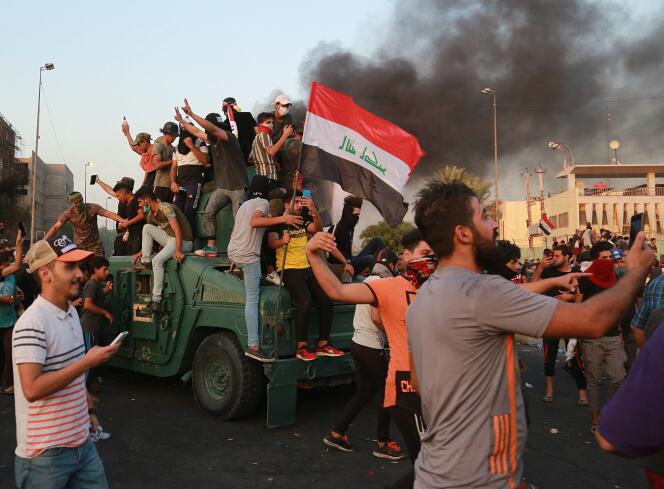 Manifestation à Bagdad, le 3 octobre.