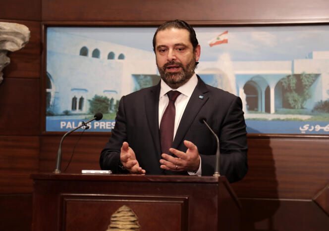 Le premier ministre libanais, Saad Hariri, le 31 janvier au palais présidentiel à Baabda, à l’est de Beyrouth.