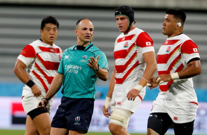 Rugby Jaco Peyper lors du match Japon-Samoa, le 5 octobre.