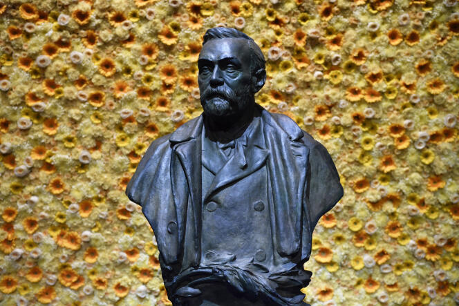 Un buste d’Alfred Nobel, à Stockholm.