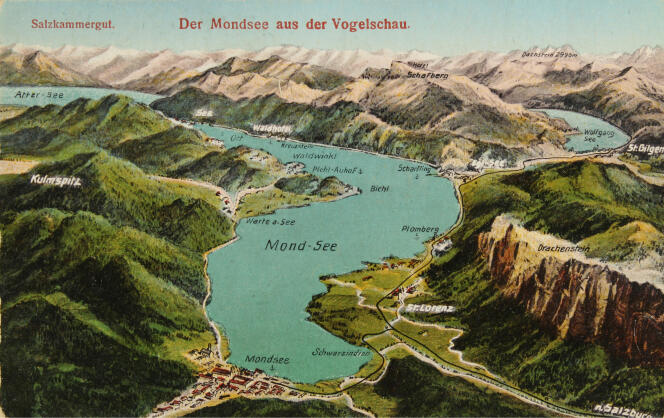 Carte postale du Mondsee (Autriche), vers 1935.