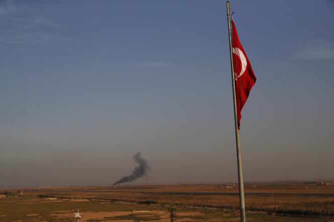 A Akcakale, du côté turc de la frontière avec la Syrie, le 9 octobre 2019.