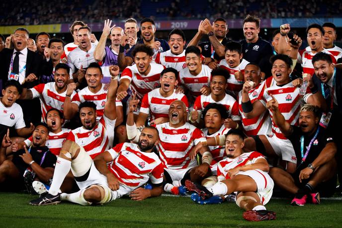Rugby Les Japonais ont communié avec leur public à la fin de la rencontre.