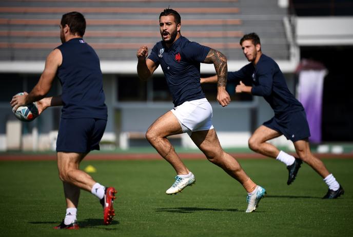 Sofiane Guitoune à l’entraînement, le 9 octobre 2019 à Kumamoto.