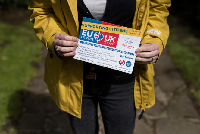 L’association The 3 million lutte pour les droits des citoyens européens qui vivent au Royaume-Uni.