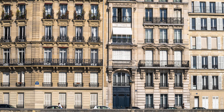 Europe, France , Ile de France, Paris 75004, façade d'immeubles donnant sur la Seine