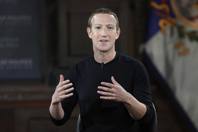 Mark Zuckerberg lors d’une conférence à l’université Georgetown, le 17 octobre.