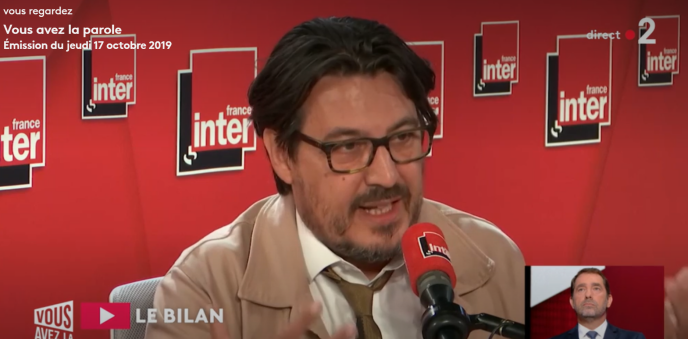 Christophe Castaner a été confronté aux propos du journaliste indépendant David Dufresne sur le plateau de France 2, jeudi 17 octobre.