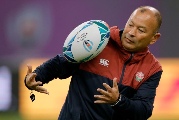 Eddie Jones, le 18 octobre à Oita (Japon), durant un entraînement de l’équipe d’Angleterre.