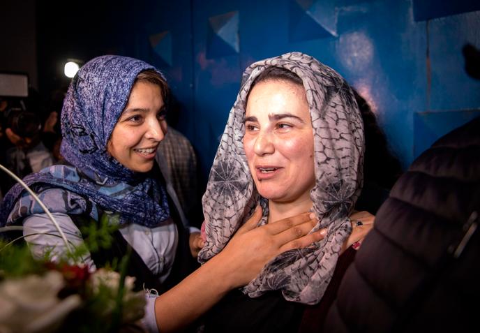 Le journaliste marocain Hajar Raissouni est accrédité par six procédures, la Cour de la liberté, à Rabat, le 16 octobre.