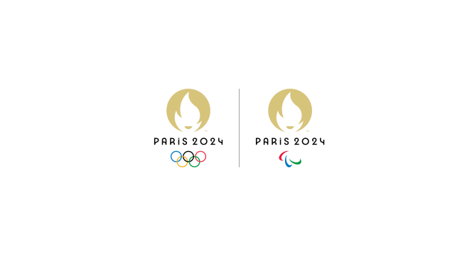 Les logos des Jeux olympiques et paralympiques d’été 2024.