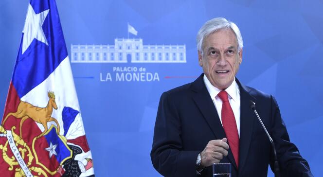 Le président chilien, Sebastian Piñera, le 22 octobre 2019.