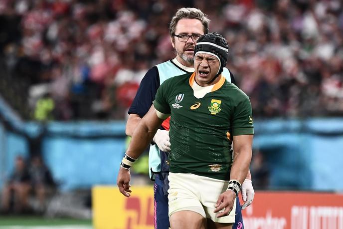 Owen Farrell L’ailier sud-africain Cheslin Kolbe s’est blessé à la cheville lors du quart de finale face au Japon. Il sera forfait pour la demi-finale.