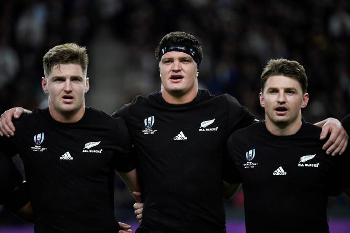 Jordie (à gauche), Scott (au centre) et Beauden Barrett, le 2 octobre 2019.