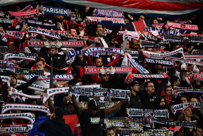 Les supporteurs du Paris-Saint-Germain lors d’un match contre l’OM, au Parc des Princes, à Paris, le 27 octobre 2019.