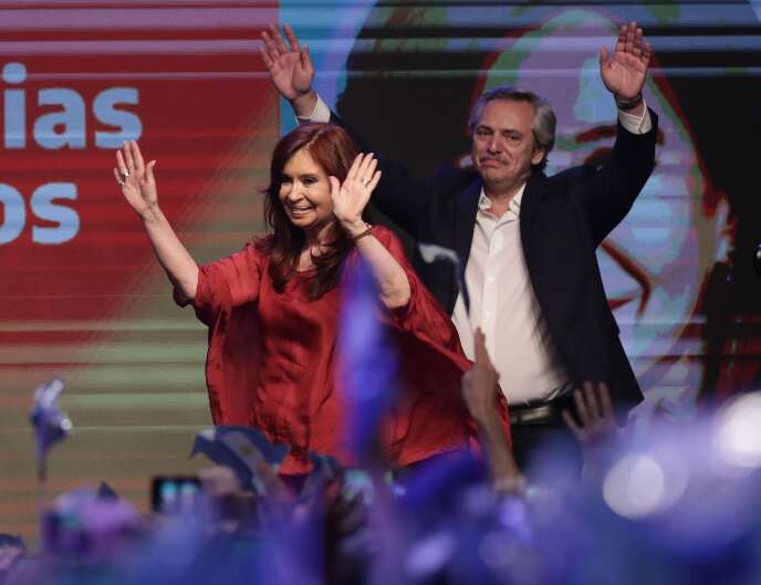 Sur 97Â % des bulletins dÃ©pouillÃ©s dimanche, Alberto Fernandez et sa candidate Ã  la vice-prÃ©sidence, Cristina Kirchner rÃ©unissent 48Â % des voix.