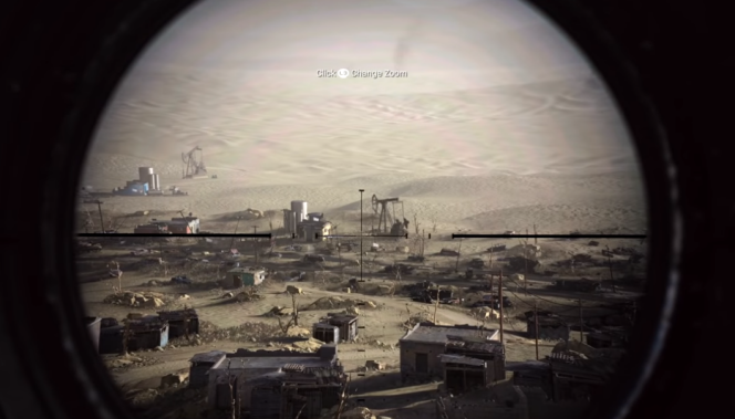 Zoom sur l’« autoroute de la mort«  dans « Modern Warfare », depuis le point de vue d’un sniper.