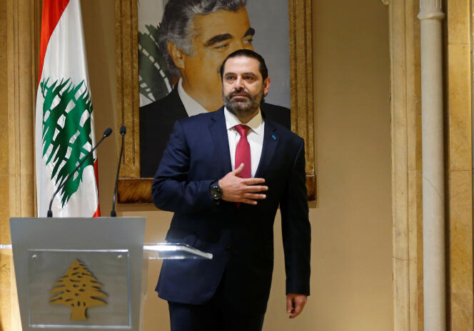 Le premier ministre libanais démissionnaire, Saad Hariri, à Beyrouth, le 29 octobre.